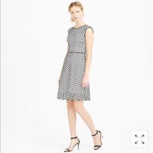 J.Crew Black and White Punched-out Eyelet Dress size 2
